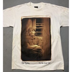 Vtg Paul McCartney 1993 New World Tour T-Shirt Men's M/L White Single Stitch EUC